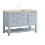 Breckenridge 48" Single Vanity, Serenity Blue, w/ 3 CM Tajnar Eclos Top