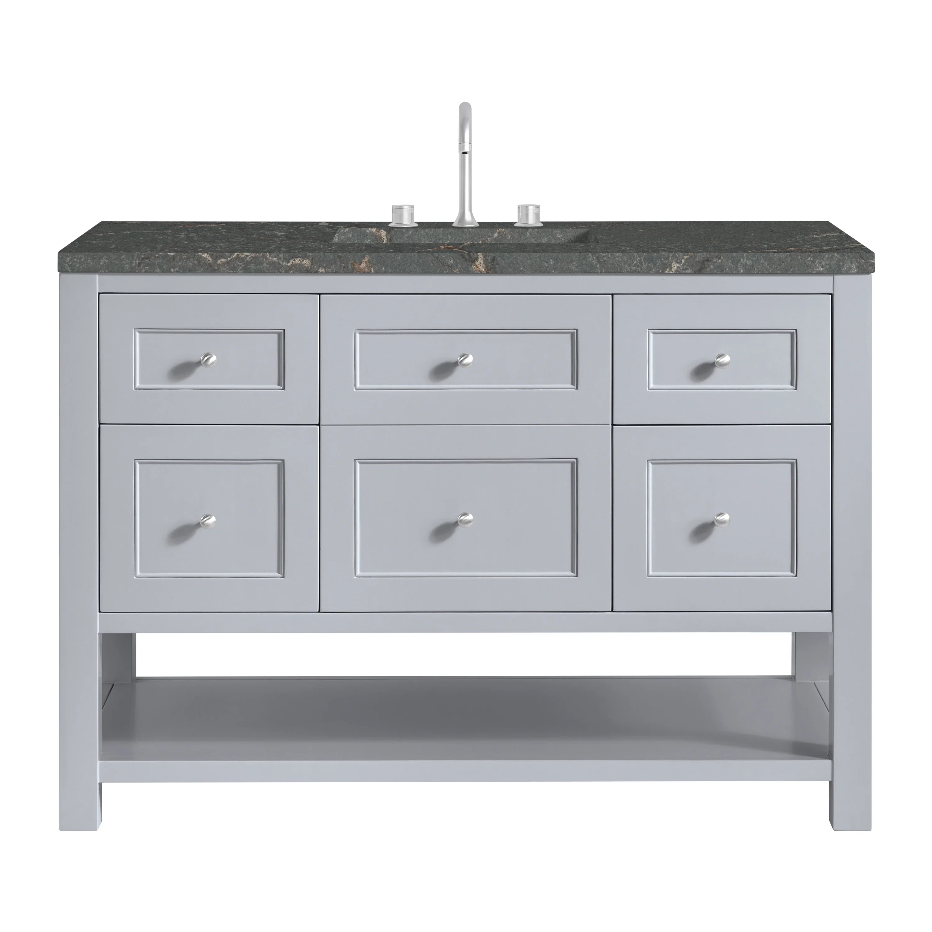 Breckenridge 48" Single Vanity, Serenity Blue, w/ 3 CM Parisien Bleu Quartz Top w/FreePower Wireless Charger