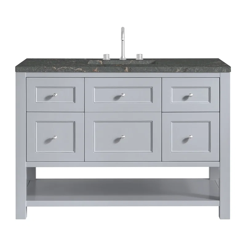 Breckenridge 48" Single Vanity, Serenity Blue, w/ 3 CM Parisien Bleu Quartz Top w/FreePower Wireless Charger