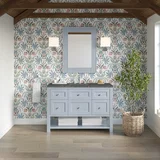 Breckenridge 48" Single Vanity, Serenity Blue, w/ 3 CM Parisien Bleu Quartz Top w/FreePower Wireless Charger