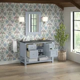 Breckenridge 48" Single Vanity, Serenity Blue, w/ 3 CM Parisien Bleu Quartz Top w/FreePower Wireless Charger