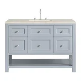 Breckenridge 48" Single Vanity, Serenity Blue, w/ 3 CM Siberian Silestone Top w/FreePower Wireless Charger
