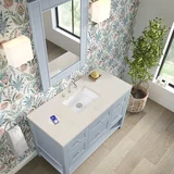 Breckenridge 48" Single Vanity, Serenity Blue, w/ 3 CM Siberian Silestone Top w/FreePower Wireless Charger