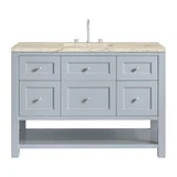 Breckenridge 48" Single Vanity, Serenity Blue, w/ 3 CM Tajnar Eclos Top w/FreePower Wireless Charger