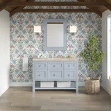 Breckenridge 48" Single Vanity, Serenity Blue, w/ 3 CM Tajnar Eclos Top w/FreePower Wireless Charger