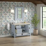 Breckenridge 48" Single Vanity, Serenity Blue, w/ 3 CM Tajnar Eclos Top w/FreePower Wireless Charger