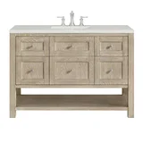 Breckenridge 48" Single Vanity, Whitewashed Oak w/ 3 CM Lime Delight Silestone Top