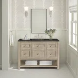 Breckenridge 48" Single Vanity, Whitewashed Oak, w/ 3 CM Phantome Eclos Top