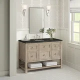 Breckenridge 48" Single Vanity, Whitewashed Oak, w/ 3 CM Phantome Eclos Top