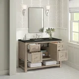 Breckenridge 48" Single Vanity, Whitewashed Oak, w/ 3 CM Phantome Eclos Top