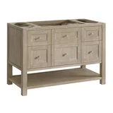 Breckenridge 48" Single Vanity, Whitewashed Oak w/ 3 CM Parisien Bleu Silestone Top w/FreePower Wireless Charger