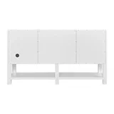 Breckenridge 60" Double Vanity, Bright White, w/ 3 CM Charcoal Soapstone Quartz Top