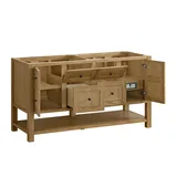 Breckenridge 60" Double Vanity, Light Natural Oak, w/ 3 CM Lime Delight Quartz Top