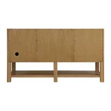 Breckenridge 60" Double Vanity, Light Natural Oak, w/ 3 CM White Zeus Quartz Top