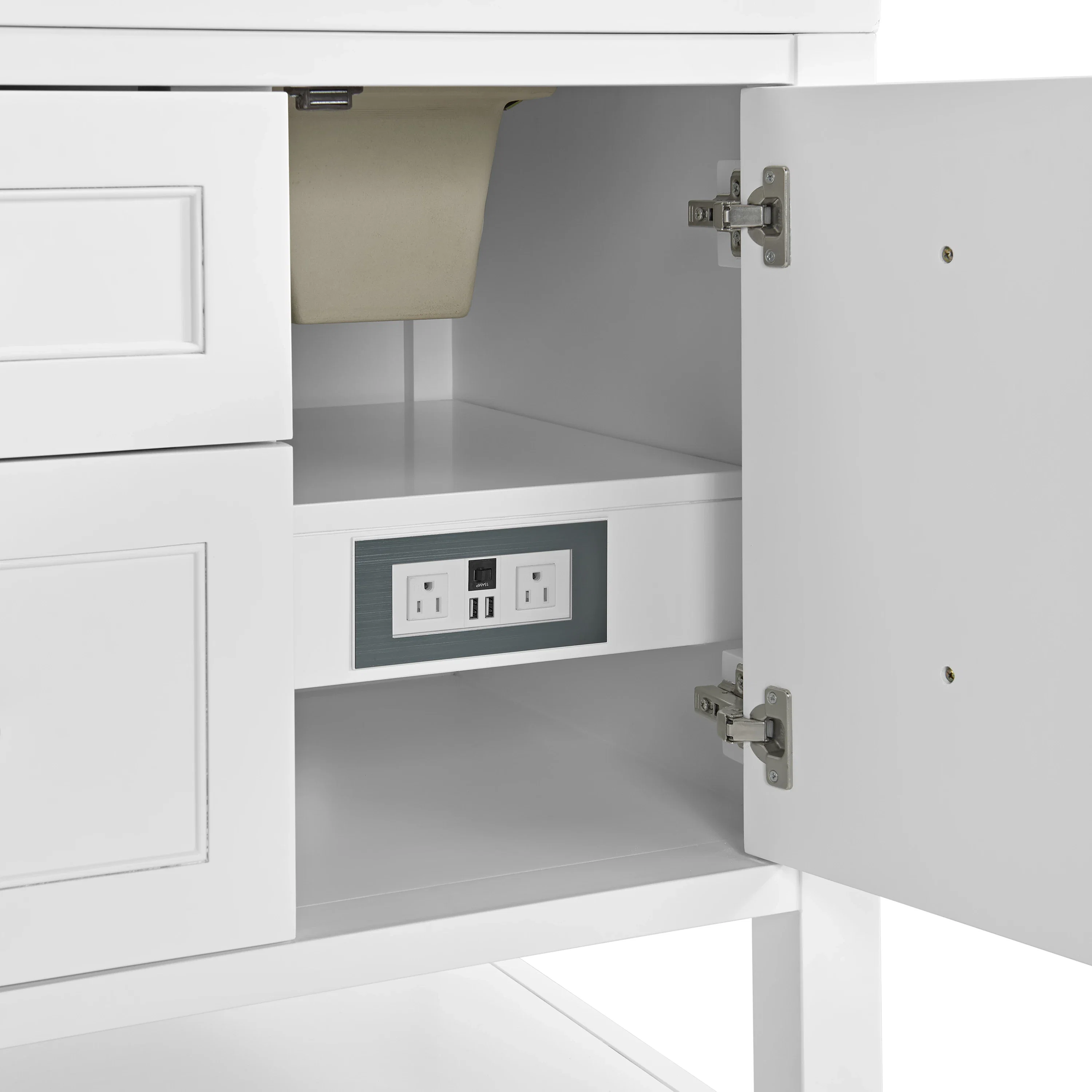 Breckenridge 60" Double Vanity, Bright White