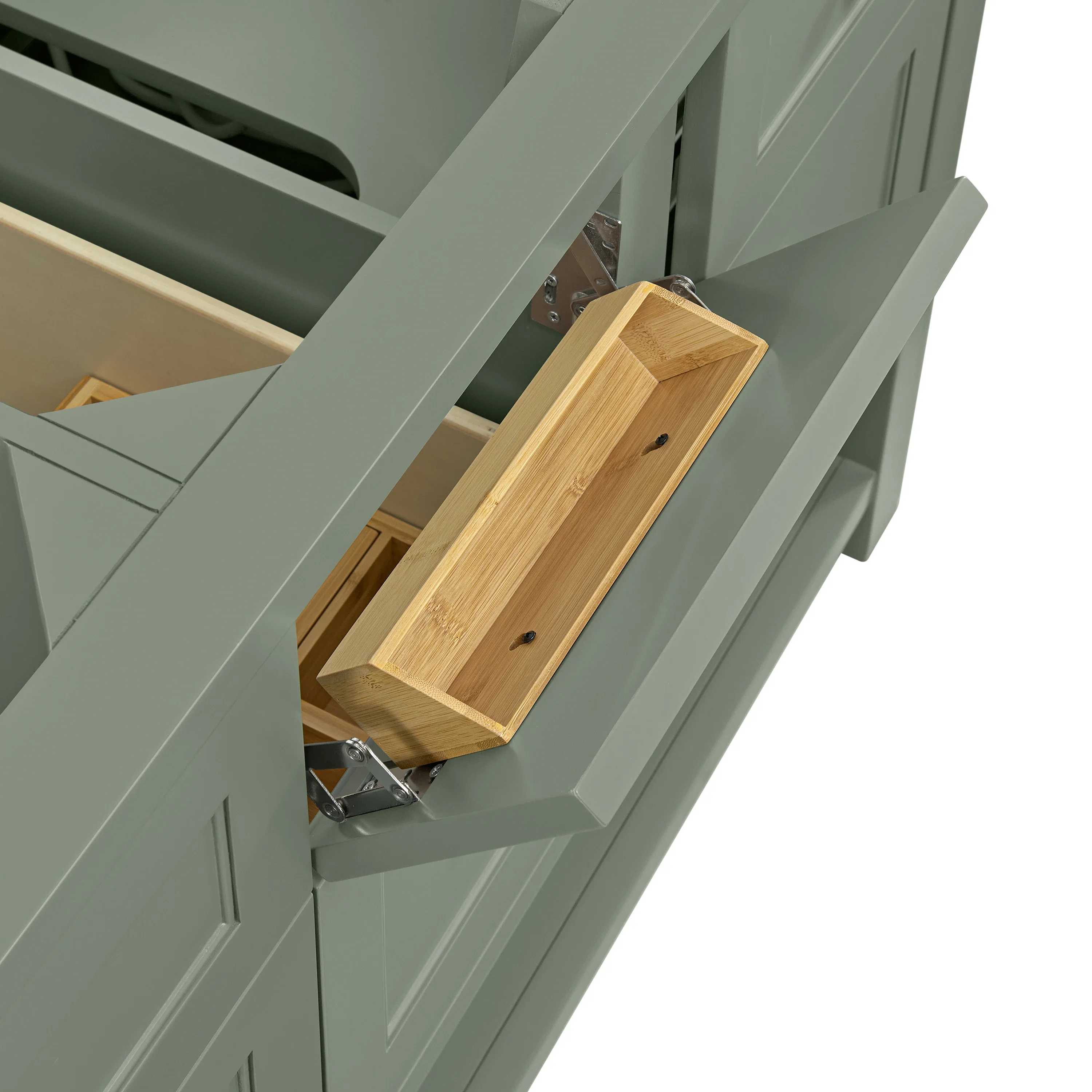 Breckenridge 60" Double Vanity, Smokey Celadon, w/ 3 CM Phantome Eclos Top