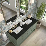 Breckenridge 60" Double Vanity, Smokey Celadon, w/ 3 CM Phantome Eclos Top
