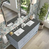 Breckenridge 60" Double Vanity, Serenity Blue w/ 3 CM Parisien Bleu Top