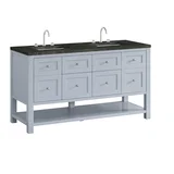 Breckenridge 60" Double Vanity, Serenity Blue, w/ 3 CM Phantome Eclos Top