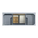 Breckenridge 60" Double Vanity, Serenity Blue, w/ 3 CM Phantome Eclos Top