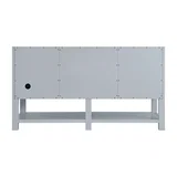 Breckenridge 60" Double Vanity, Serenity Blue, w/ 3 CM Siberian Silestone Top