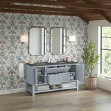 Breckenridge 60" Double Vanity, Serenity Blue w/ 3 CM Parisien Bleu Top w/FreePower Wireless Charger