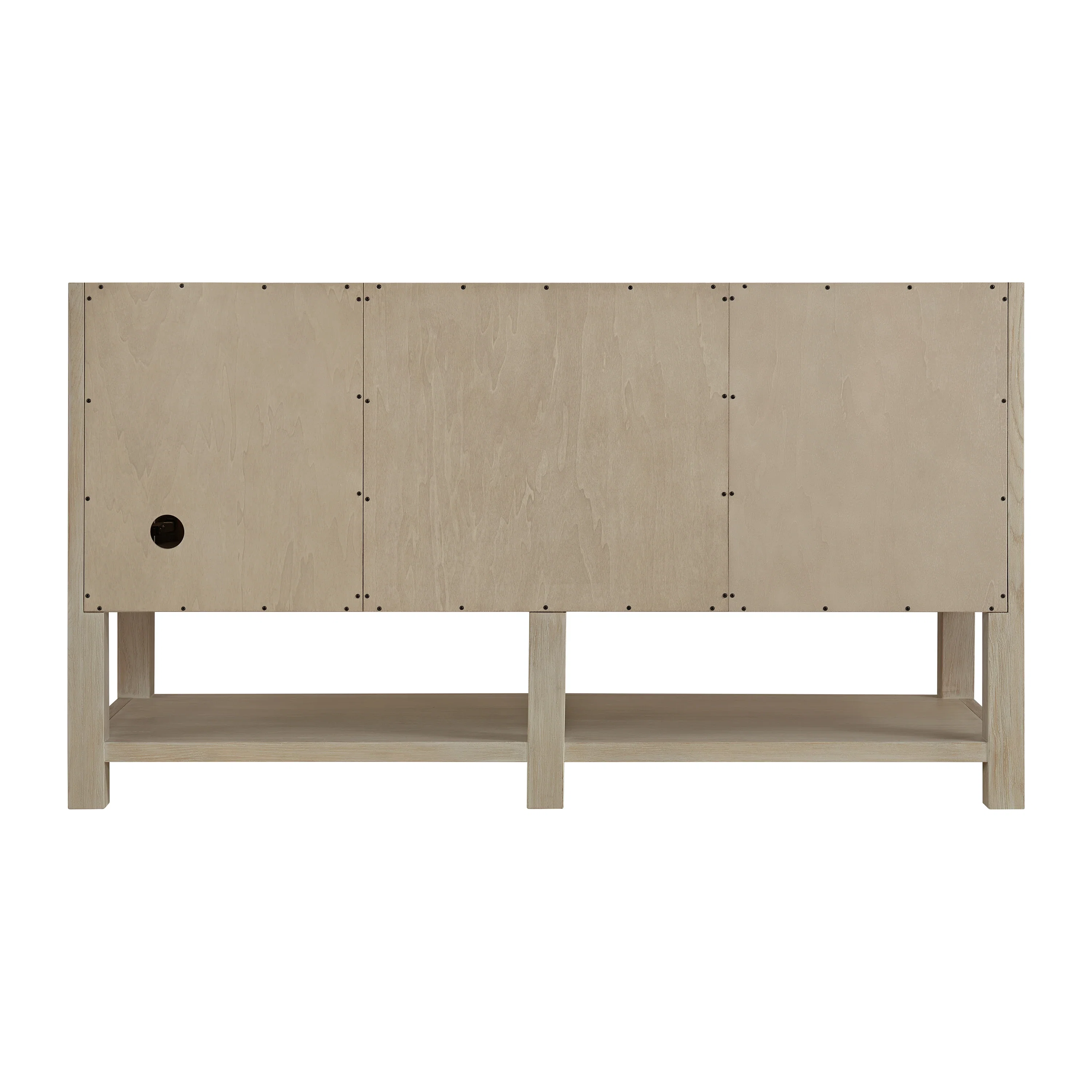 Breckenridge 60" Double Vanity, Whitewashed Oak, w/ 3 CM Tajnar Eclos Top w/FreePower Wireless Charger