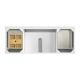 Breckenridge 60" Single Vanity, Bright White, w/ Single Hole 3 CM White Zeus Quartz Top & Backsplash