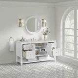 Breckenridge 60" Single Vanity, Bright White, w/ 3 CM Lime Delight Quartz Top
