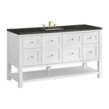 Breckenridge 60" Single Vanity, Bright White, w/ 3 CM Phantome Eclos Top