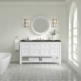 Breckenridge 60" Single Vanity, Bright White, w/ 3 CM Phantome Eclos Top