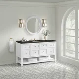 Breckenridge 60" Single Vanity, Bright White, w/ 3 CM Phantome Eclos Top