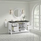 Breckenridge 60" Single Vanity, Bright White, w/ 3 CM Phantome Eclos Top