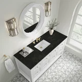Breckenridge 60" Single Vanity, Bright White, w/ 3 CM Phantome Eclos Top