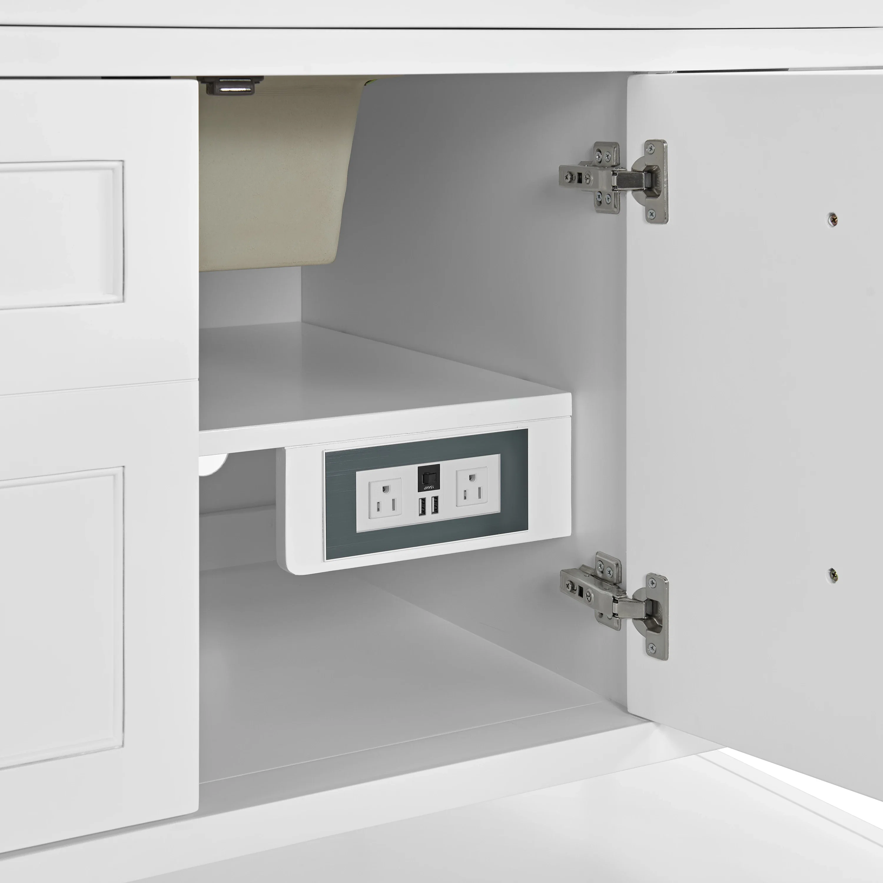 Breckenridge 60" Single Vanity, Bright White, w/ 3 CM Tajnar Eclos Top