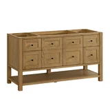Breckenridge 60" Single Vanity, Light Natural Oak, w/ 3 CM Carrara Marble Top