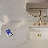 Breckenridge 60" Single Vanity, Light Natural Oak, w/ 3 CM Victorian Silver Silestone Top w/ FreePower Wireless Charger