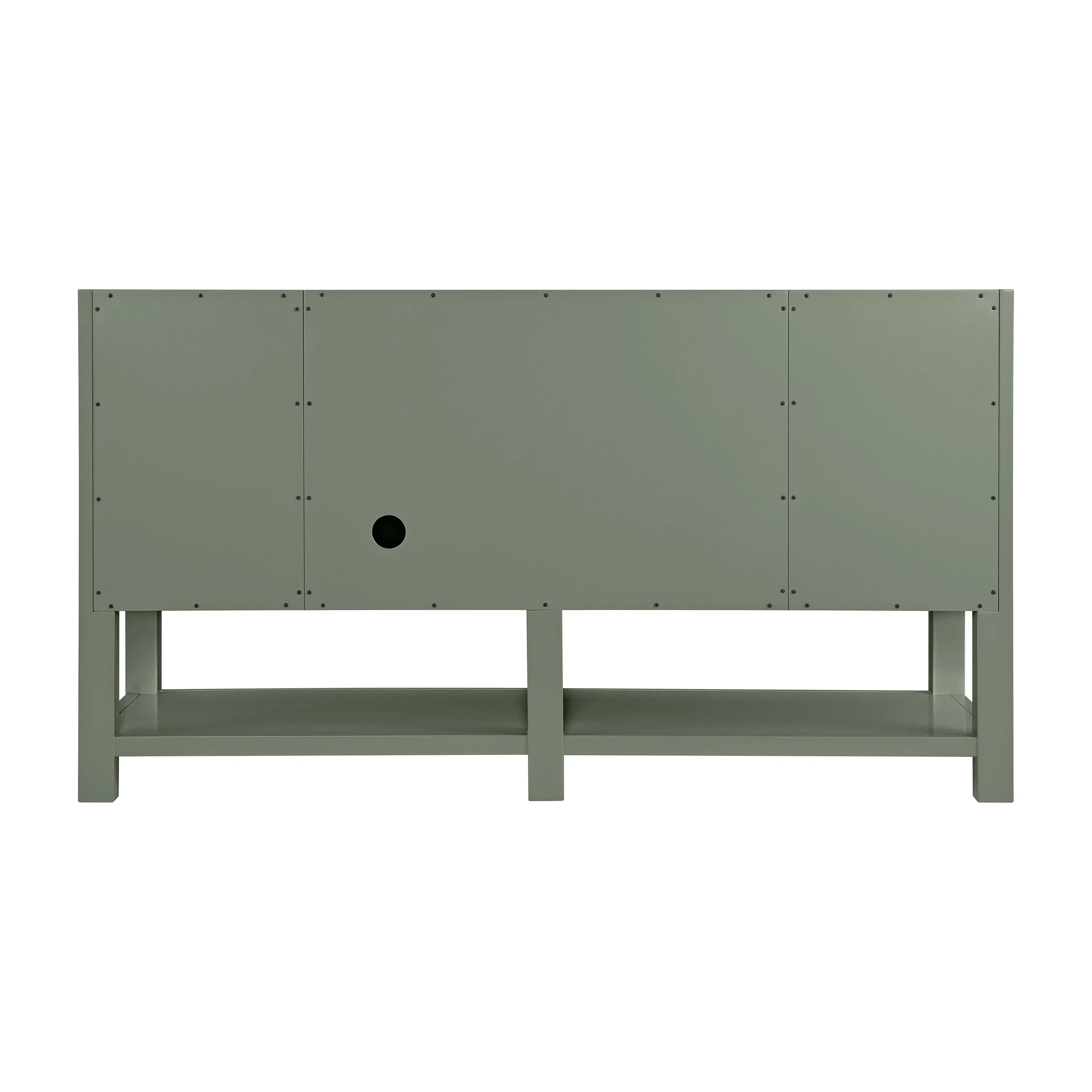 Breckenridge 60" Single Vanity, Smokey Celadon, w/ Single Hole 3 CM White Zeus Quartz Top & Backsplash
