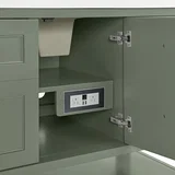 Breckenridge 60" Single Vanity, Smokey Celadon, w/ 3 CM Ethereal Noctis Quartz Top