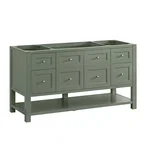 Breckenridge 60" Single Vanity, Smokey Celadon, w/ 3 CM Ethereal Noctis Quartz Top