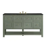 Breckenridge 60" Single Vanity, Smokey Celadon, w/ 3 CM Phantome Eclos Top