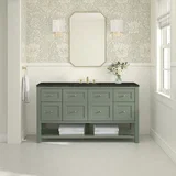 Breckenridge 60" Single Vanity, Smokey Celadon, w/ 3 CM Phantome Eclos Top