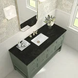 Breckenridge 60" Single Vanity, Smokey Celadon, w/ 3 CM Phantome Eclos Top
