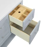 Breckenridge 60" Single Vanity, Serenity Blue, w/ 3 CM Siberian Silestone Top