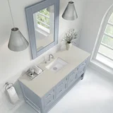 Breckenridge 60" Single Vanity, Serenity Blue, w/ 3 CM Siberian Silestone Top