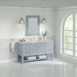 Breckenridge 60" Single Vanity, Serenity Blue, w/ 3 CM Tajnar Eclos Top
