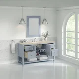 Breckenridge 60" Single Vanity, Serenity Blue, w/ 3 CM Tajnar Eclos Top
