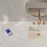 Breckenridge 60" Single Vanity, Serenity Blue, w/ 3 CM Ethereal Noctis Silestone Top w/ FreePower Wireless Charger