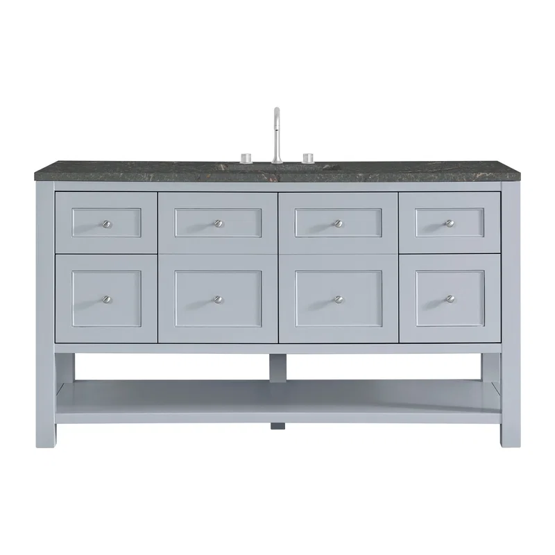 Breckenridge 60" Single Vanity, Serenity Blue w/ 3 CM Parisien Bleu Top w/ FreePower Wireless Charger