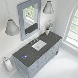 Breckenridge 60" Single Vanity, Serenity Blue w/ 3 CM Parisien Bleu Top w/ FreePower Wireless Charger